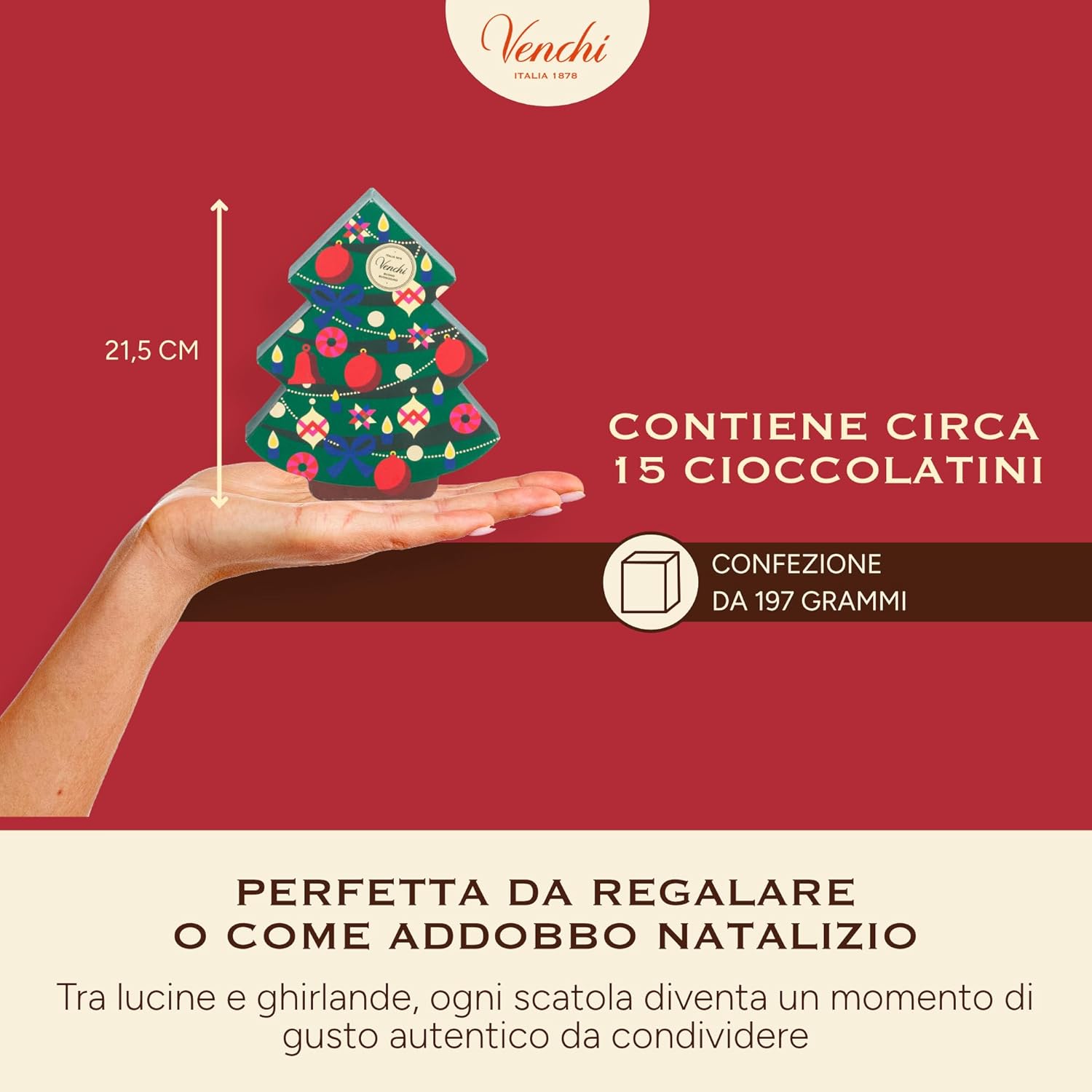 Thumbnail 4 de Venchi Confezione Albero di Natale con Cioccolatini Cometa Assortiti – Edizione Limitata 197 g (Senza Glutine)