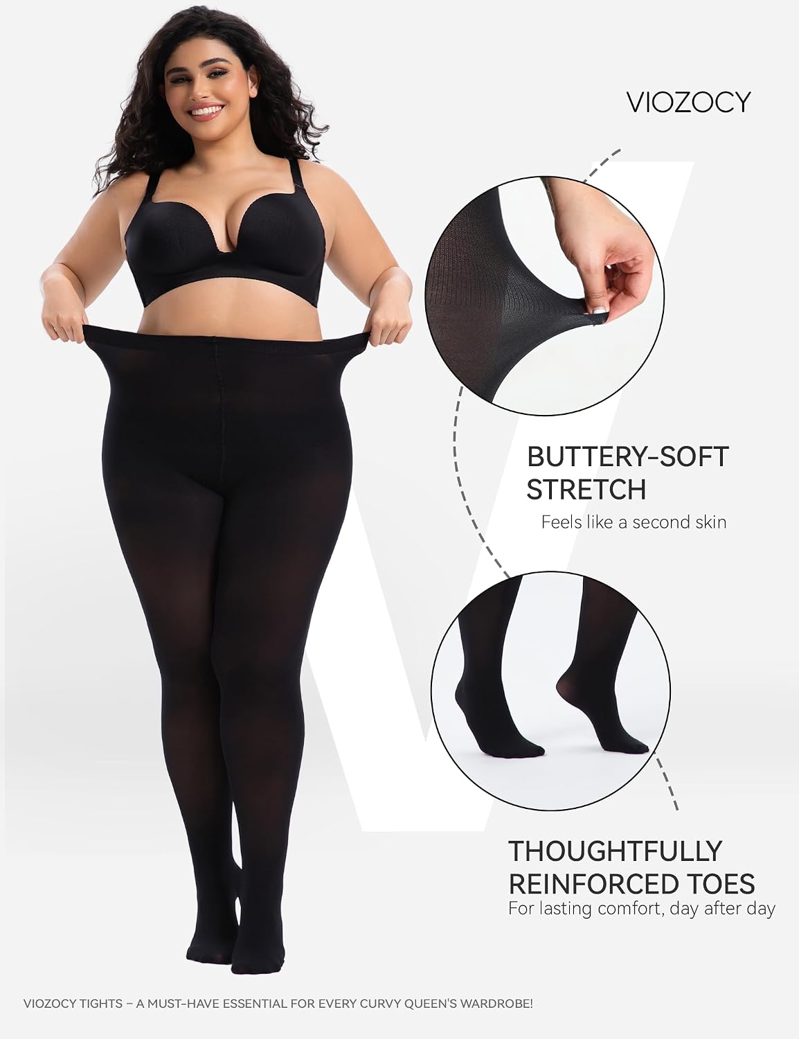 Thumbnail 3 de Viozocy Medias Mujer Talla XL–XXXXL cintura alta