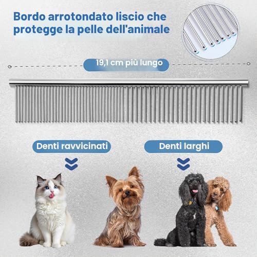Detalle de Gimars 4CR Forbici Toelettatura Cani Professionali 6 in 1: acciaio inossidabile, rivestimento ceramico e punta di sicurezza