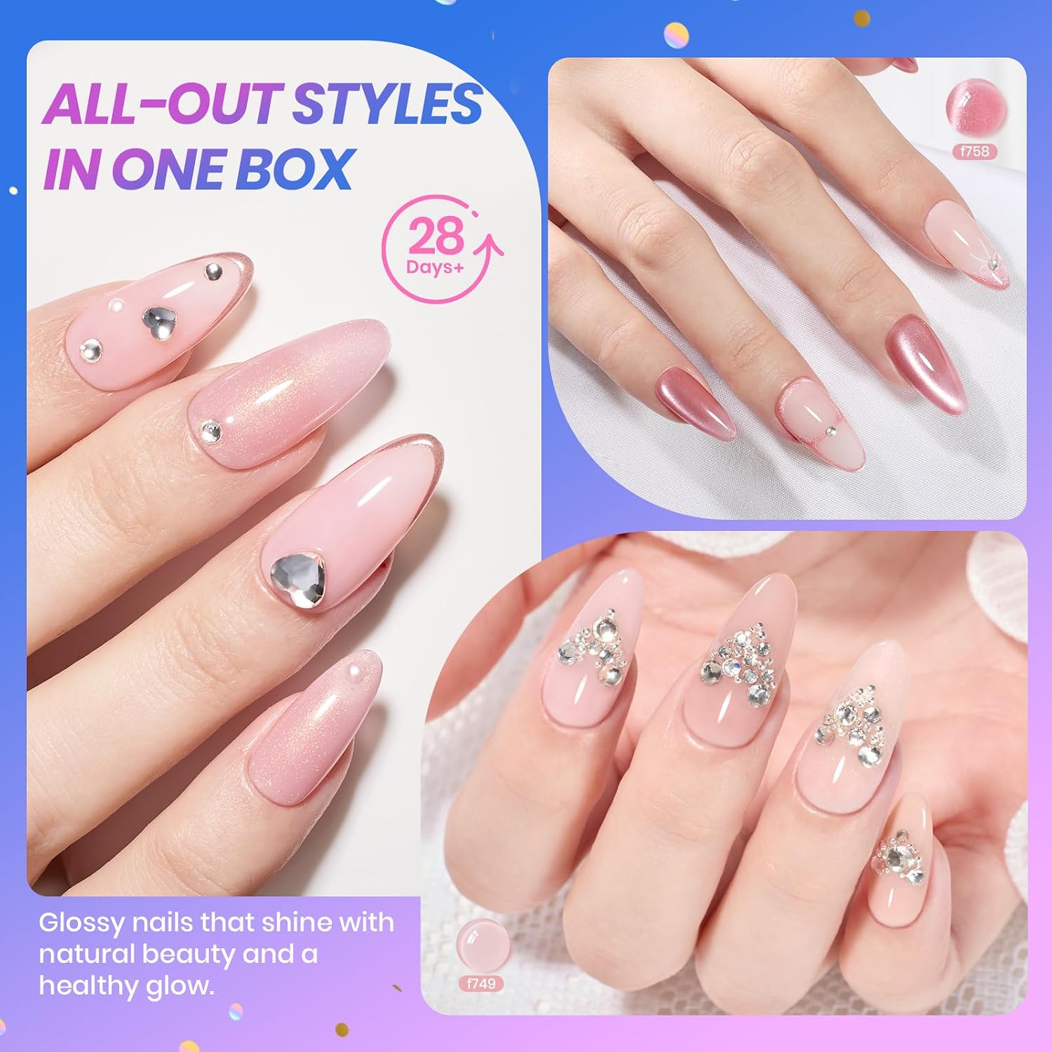Detalle 2 de Beetles Jelly Gel Nail Polish Set 75 PCS