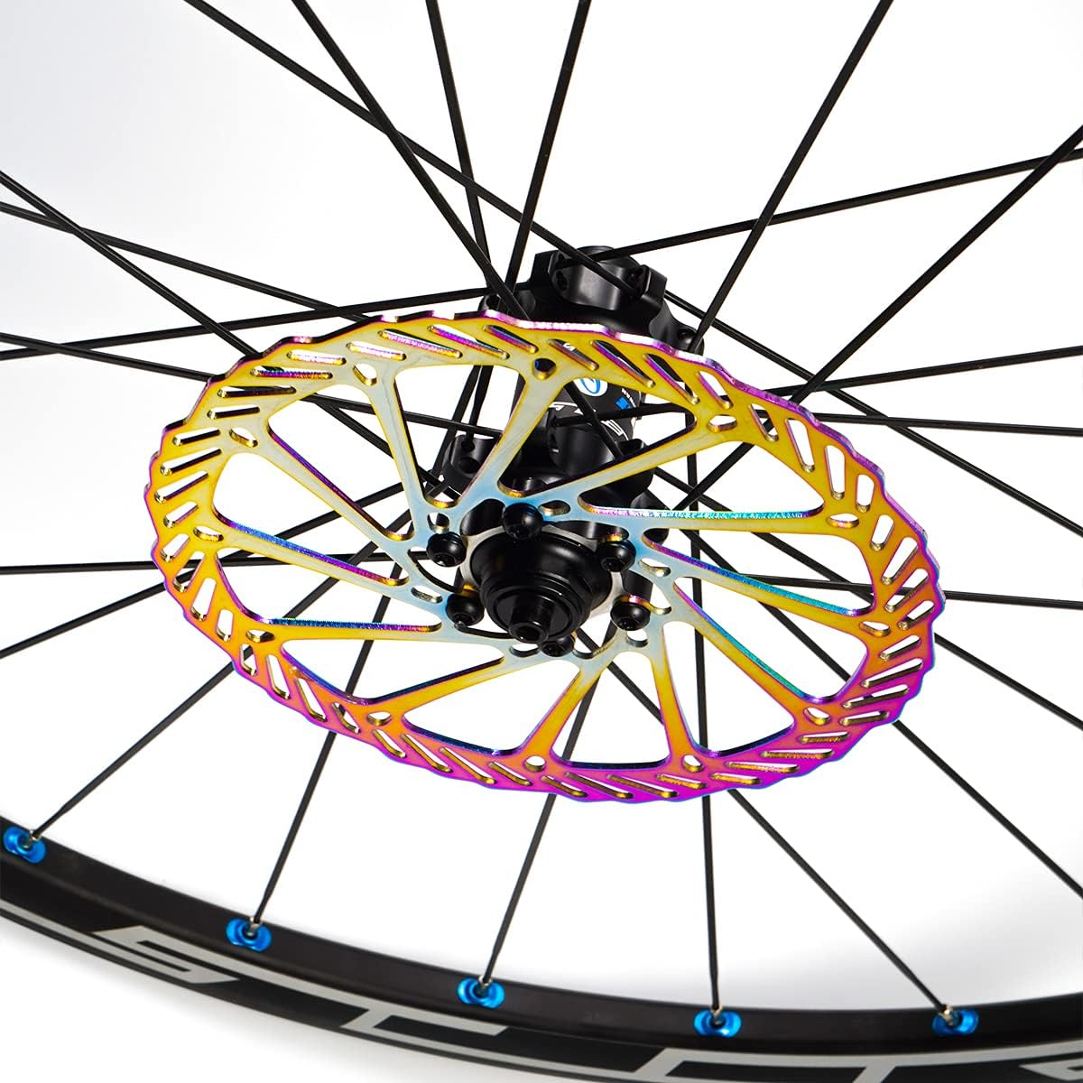 Thumbnail 5 de CNCLOL stainless steel disc brake rotors (160mm, 180mm, 203mm) in blue/gold/rainbow set