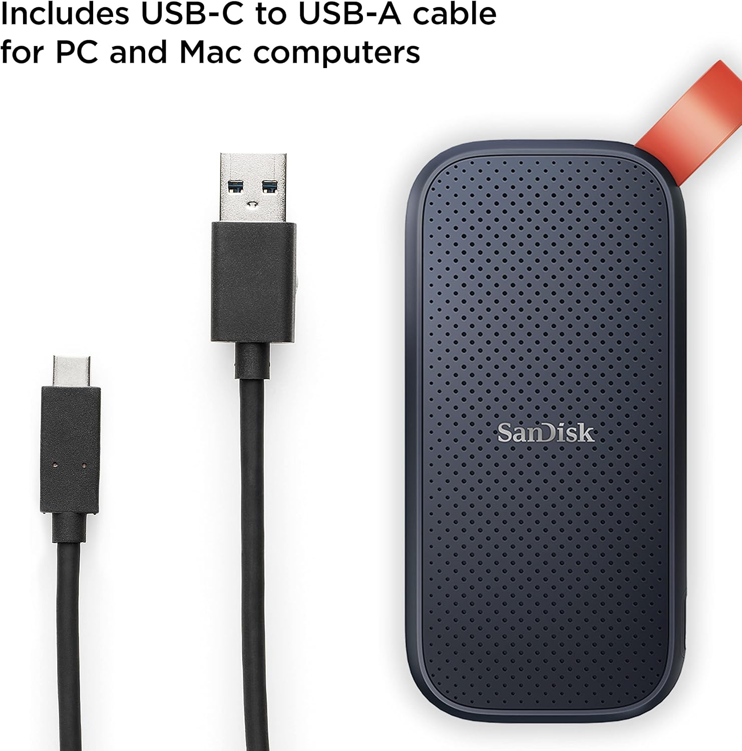 Thumbnail 2 de SanDisk Portable SSD 2TB (Old Model) – Reliable 800MB/s Read Speeds, Black