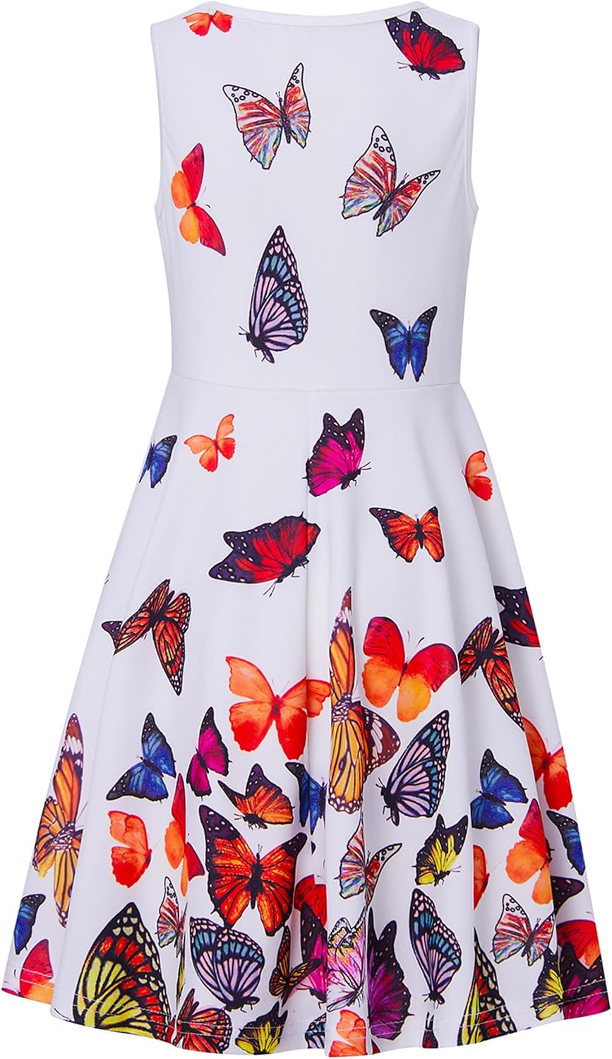 Thumbnail 3 de AIDEAONE Mädchenkleid „Schmetterling“ A-Linie ärmellos (4–12 Jahre)