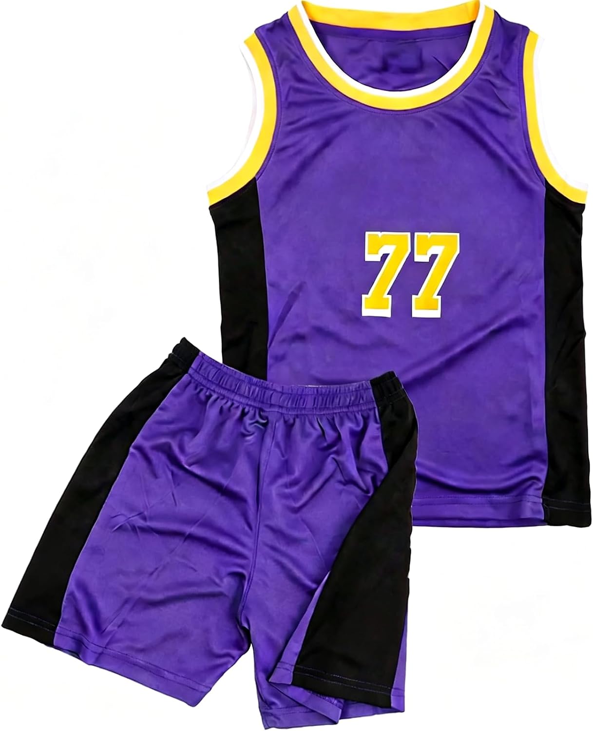 Detalle de Kids Basketball Kit 2-Piece Sleeveless Jersey Shirt & Shorts (Reversible Mesh Tricot) for ages 4–14