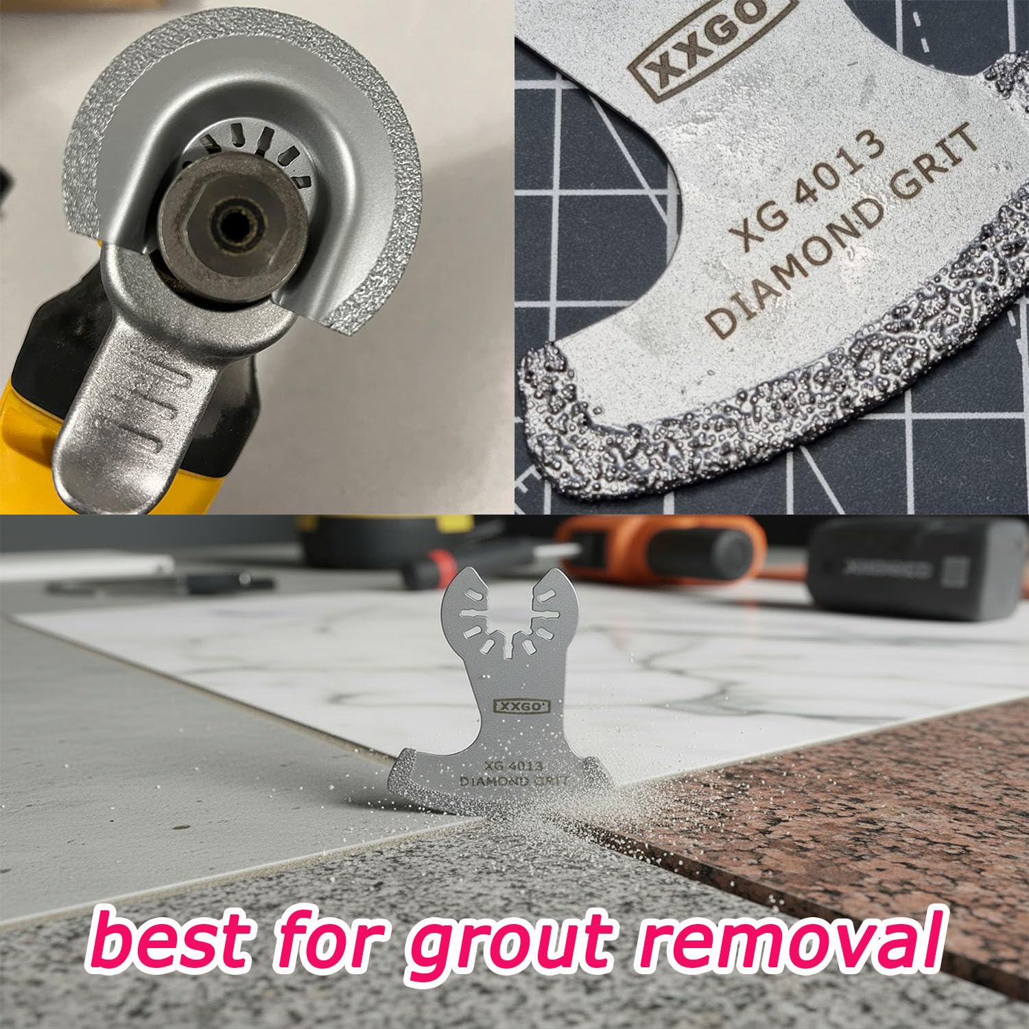 Detalle 2 de XXGO XG4002DU grout removal blades 4pc