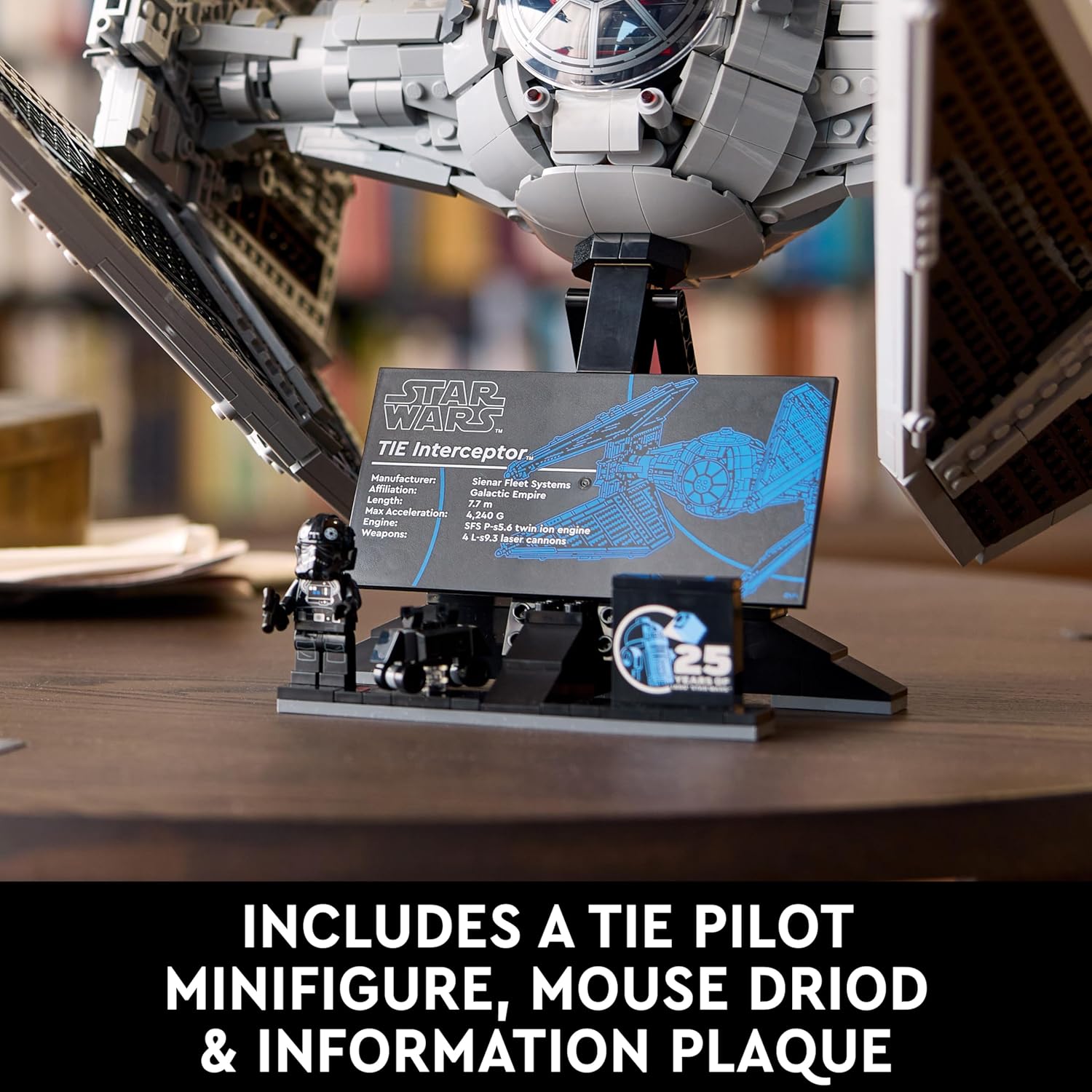 Thumbnail 4 de LEGO Star Wars TIE Interceptor UCS Vehicle Building Set 75382