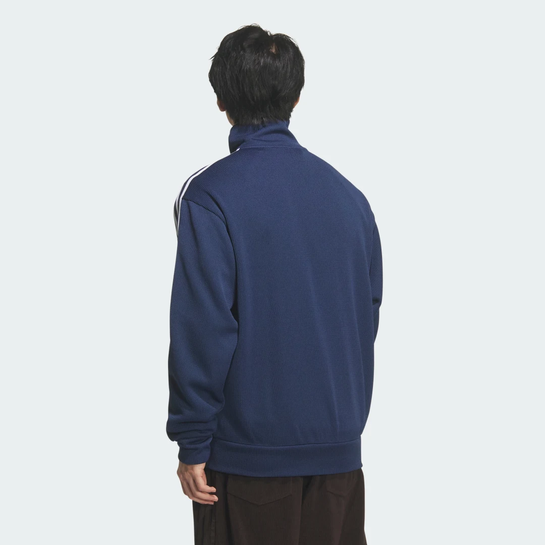 Detalle 2 de Chaqueta deportiva de punto FB de Adidas: comodidad en Azul para tus entrenamientos