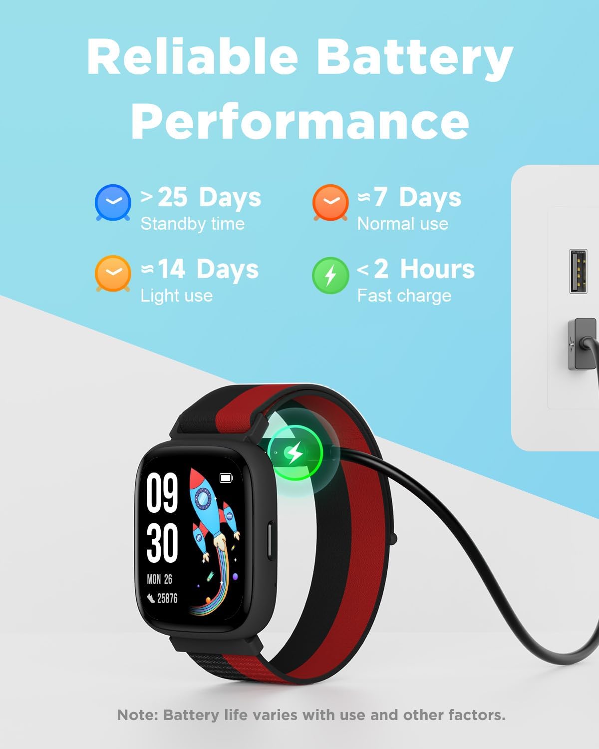 Thumbnail 6 de BIGGERFIVE BRAVE 2 1.8" Kids Fitness Watch