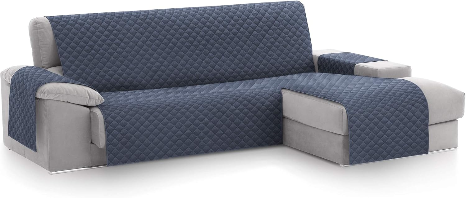 Detalle de Copridivano chaise longue 240 cm Malu blu