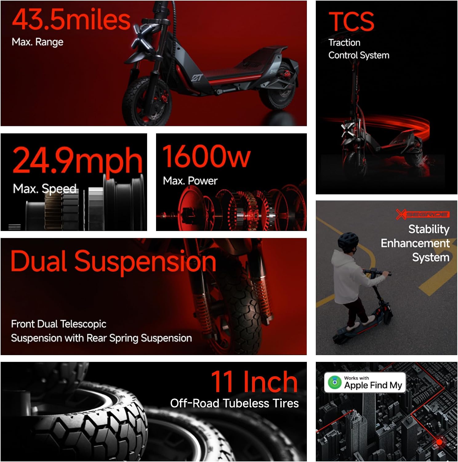 Detalle 2 de Segway electric scooter ZT3 Pro