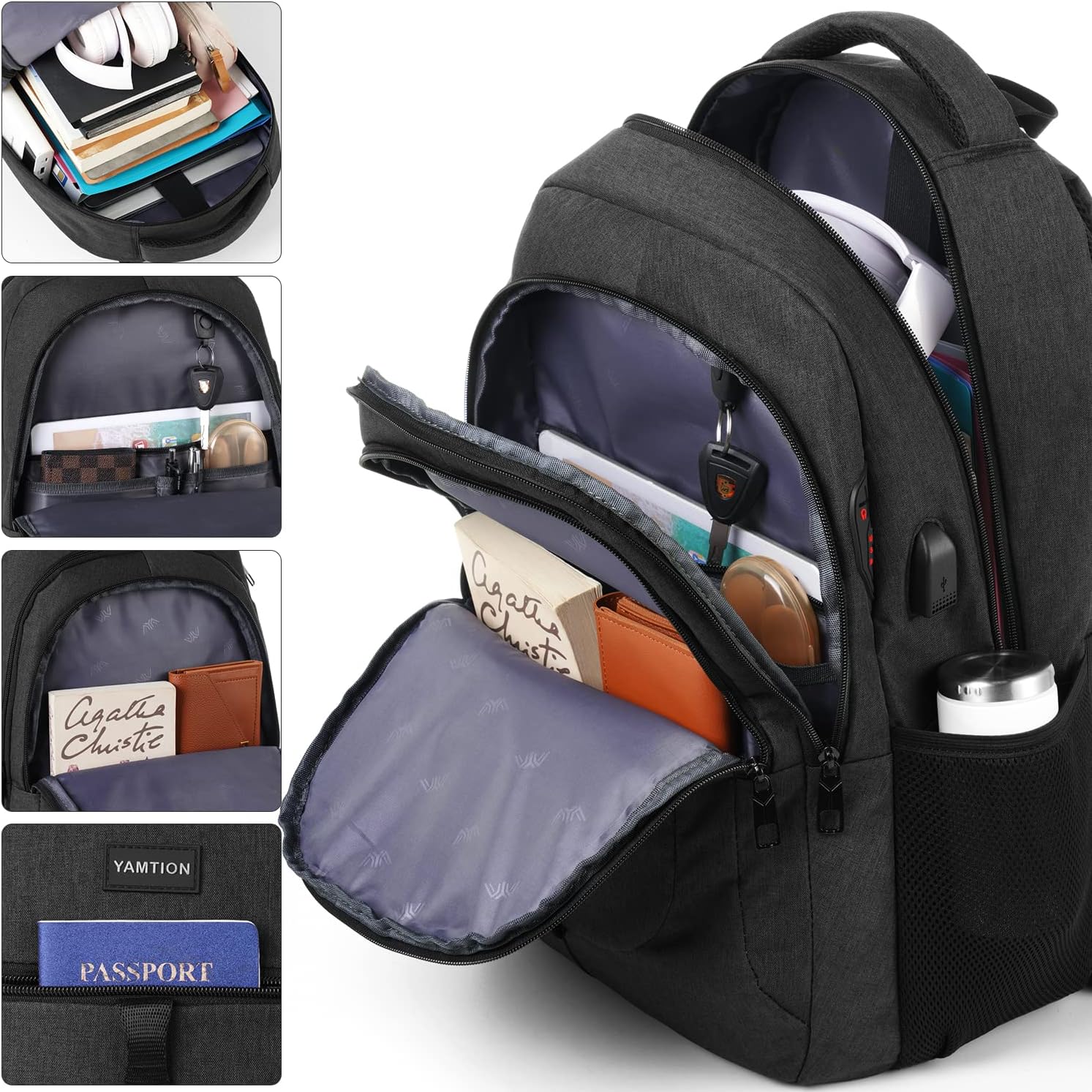 Detalle 2 de YAMTION Mochila Escolar 17.3" para Estudiantes