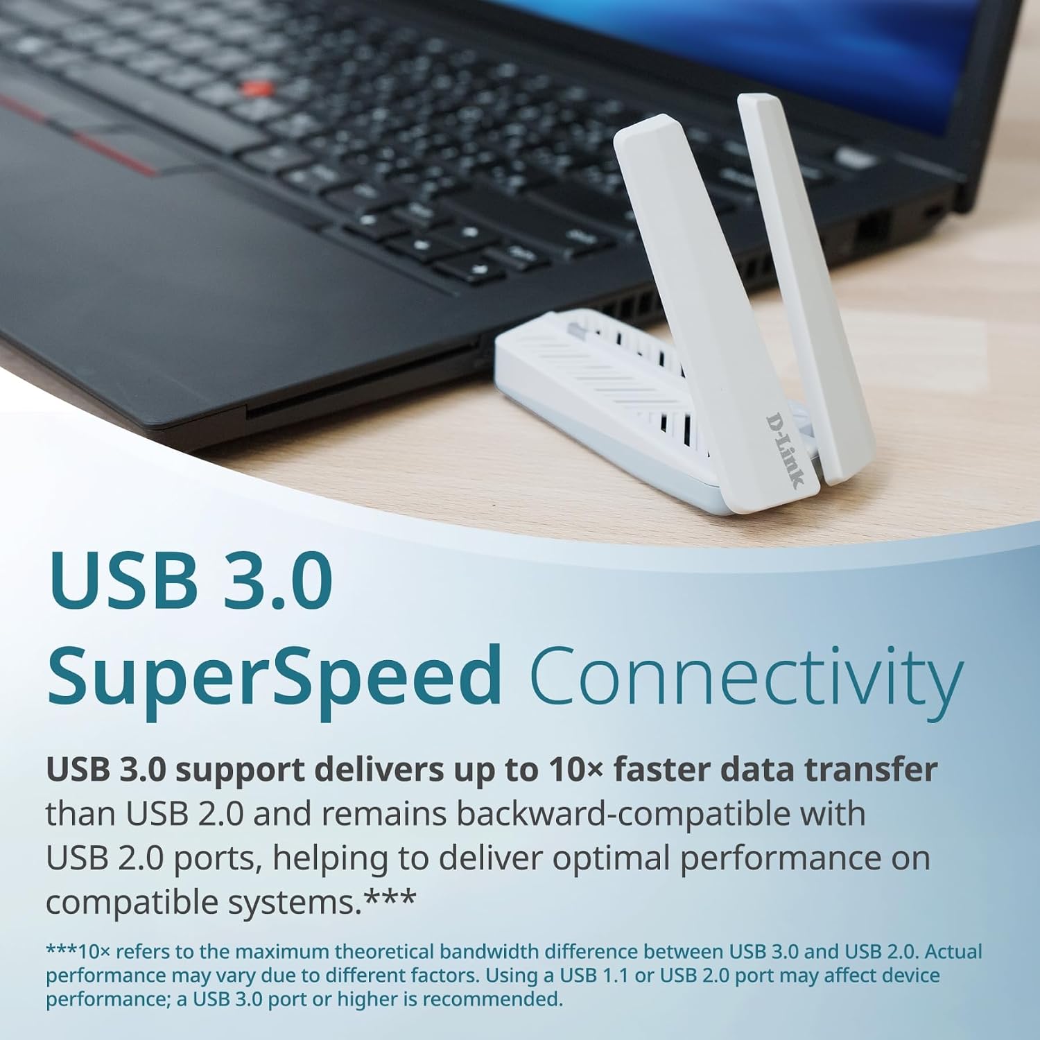 Detalle de D-Link BE6500 Tri-Band Wi‑Fi 7 USB 3.0 Adapter (AE65U)