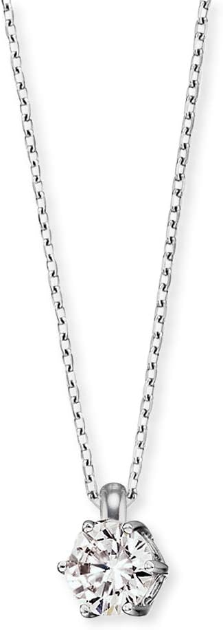 Detalle de Engelsrufer Damen Halskette aus Sterling Silber mit Zirkonia-Anhänger, 44 cm