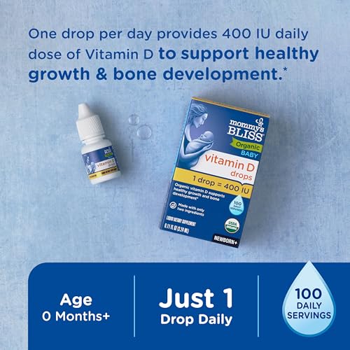 Detalle 2 de Mommy's Bliss Organic Vitamin D Drops for Babies (0.11 Fl Oz, 400 IU per drop)