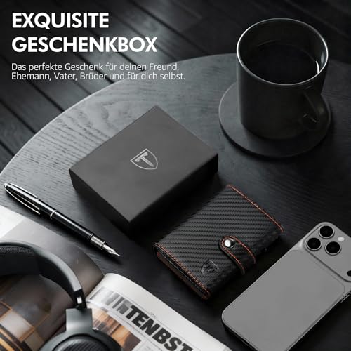Thumbnail 6 de TENBST Slim Wallet für Herren mit RFID-Schutz, Münzfach und Pop-up-Kartenhalter