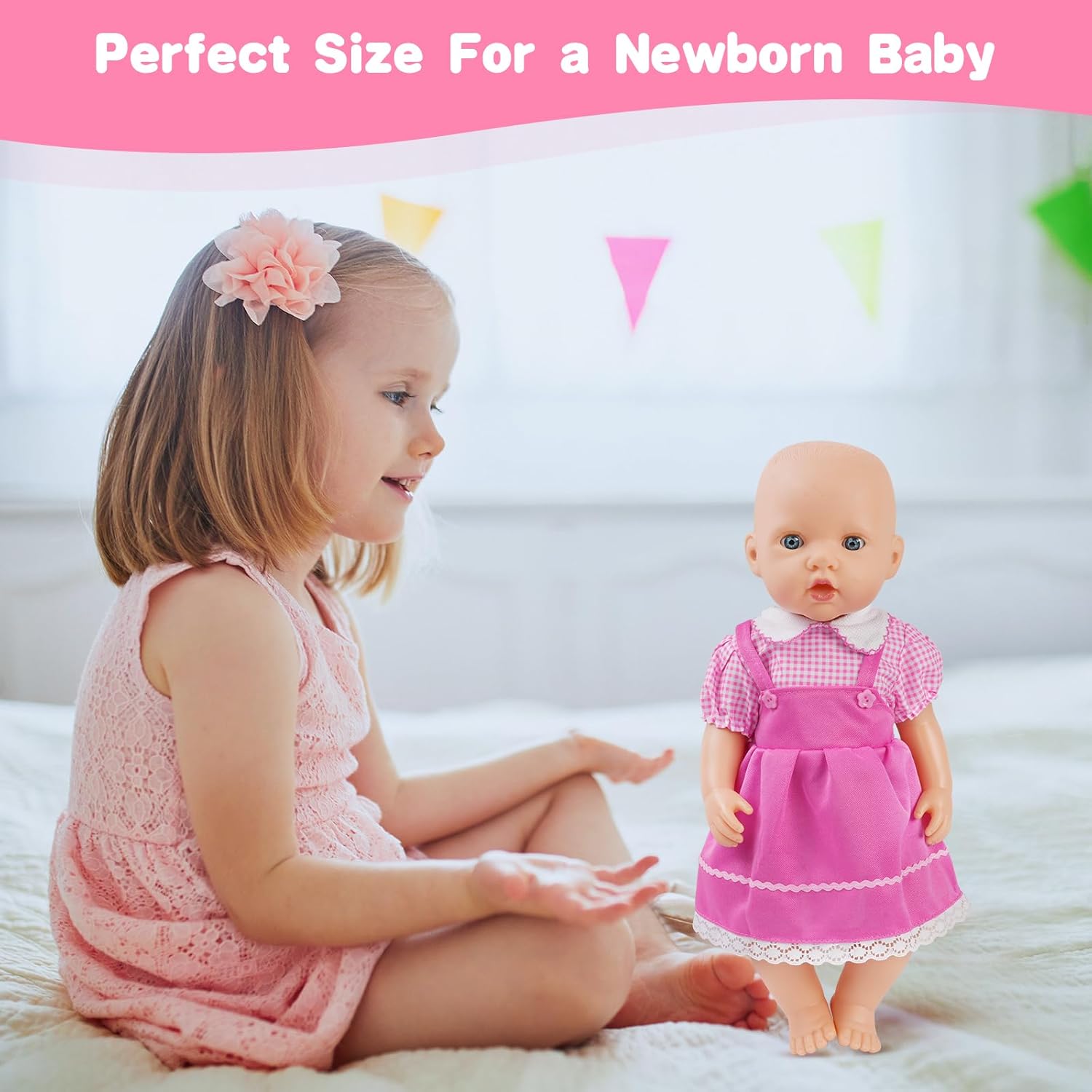 Thumbnail 6 de Aolso Puppenkleidungsset (4-teilig) für Baby-Puppen 35–43 cm – Klettverschluss-Outfits