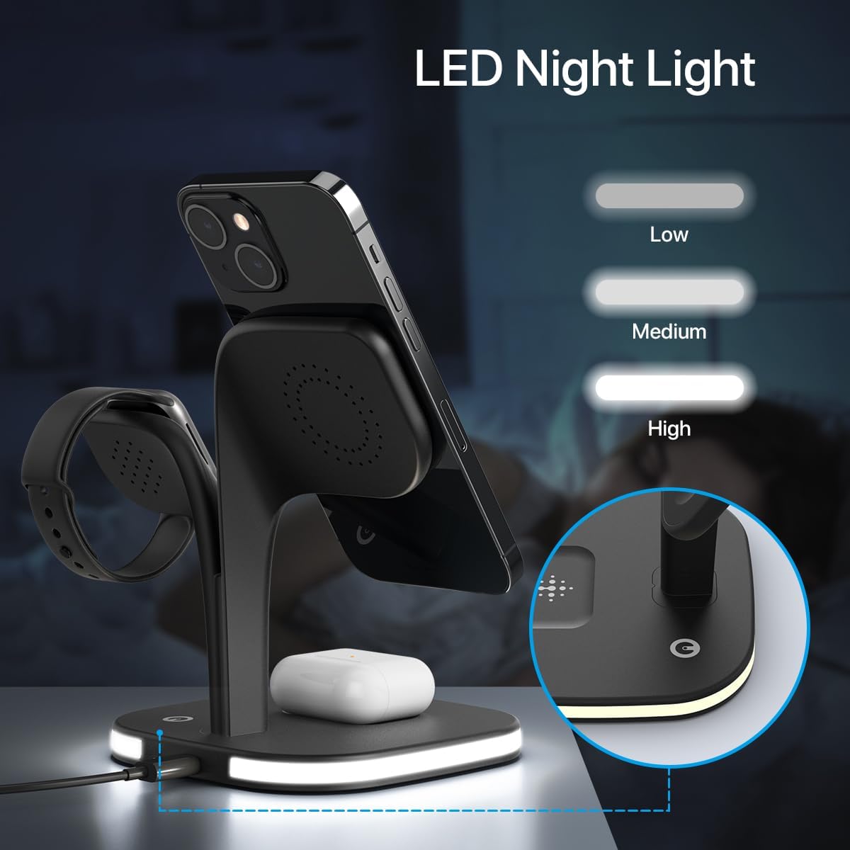 Thumbnail 5 de EXW Magnetic Wireless Charger 3‑in‑1 MagSafe station