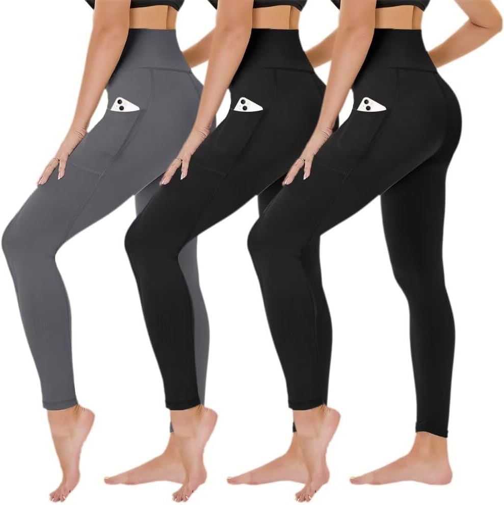 Detalle 1 de TNNZEET 3er Pack Leggings Damen High Waist blickdicht
