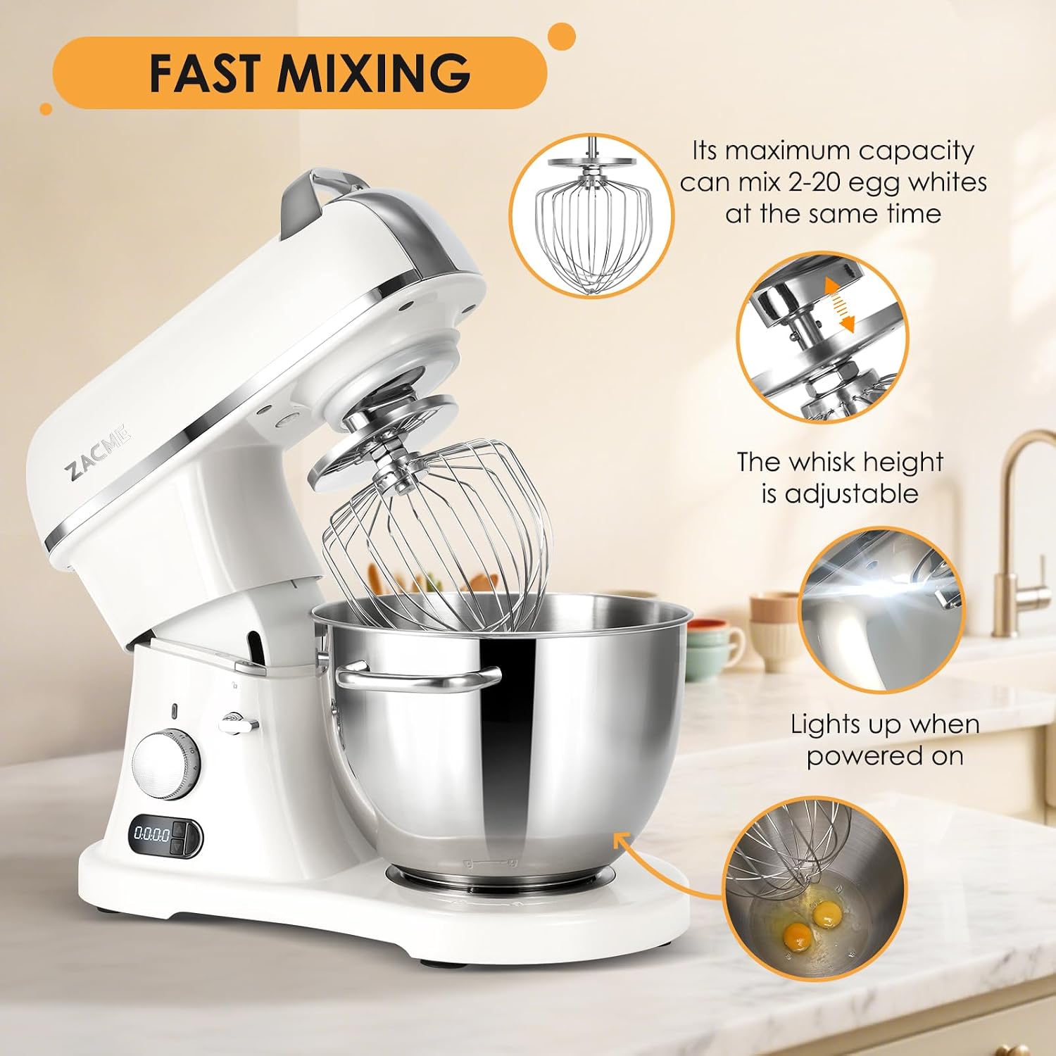 Thumbnail 4 de ZACME Commercial Stand Mixer 8 L, 800W 🍽