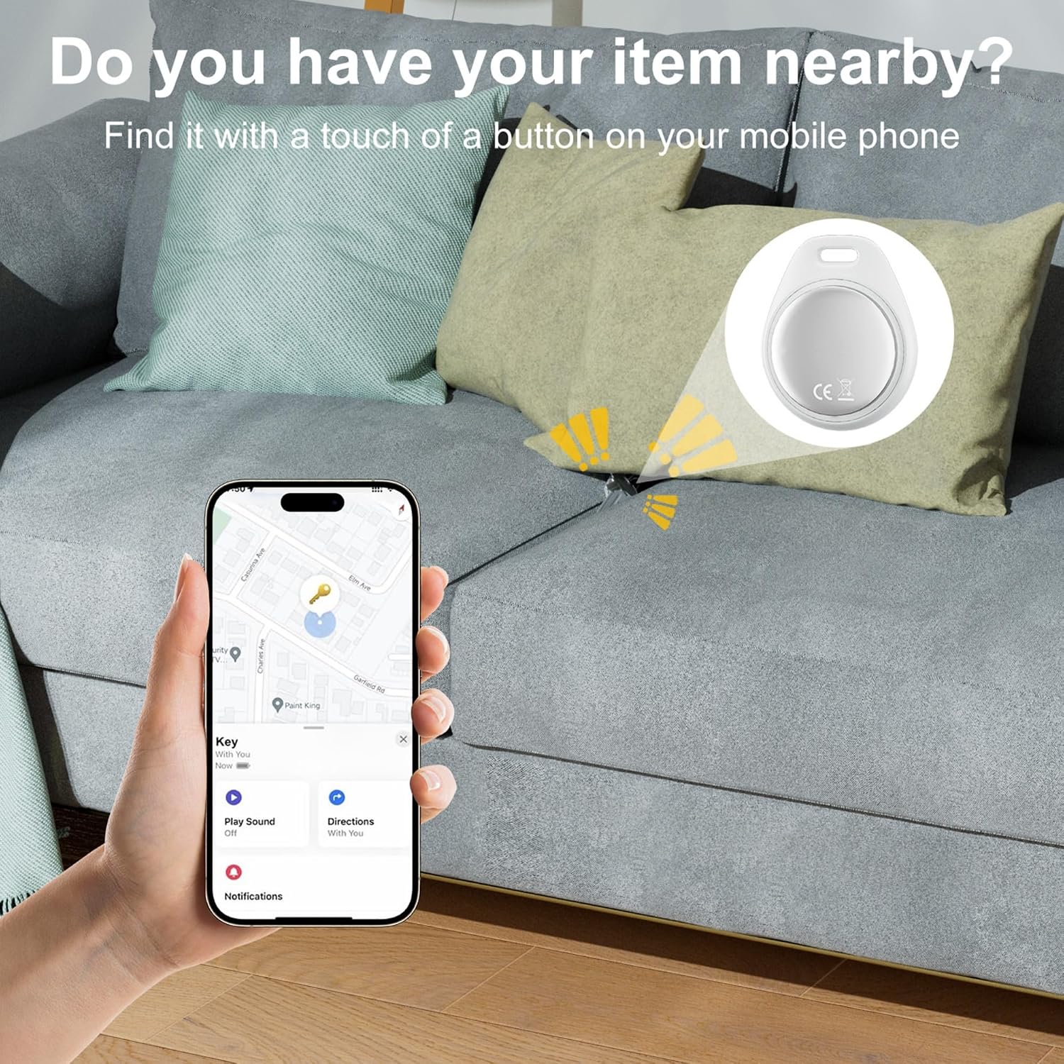 Thumbnail 2 de Key Finder Smart Air Tracker Tag (4-Pack) for Apple Find My on iPhone (iOS only) – IP67 waterproof