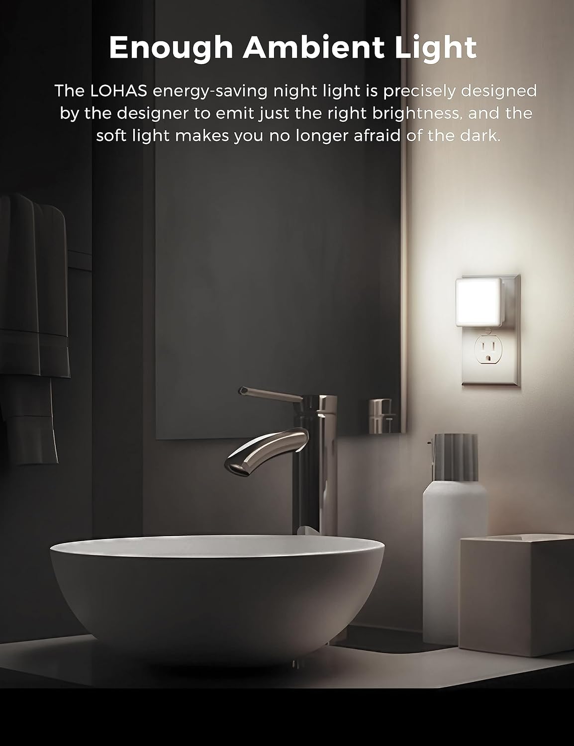 Detalle 2 de L LOHAS LED GY005 Plug-In Night Lights, 6-Pack with Dusk-to-Dawn Sensor