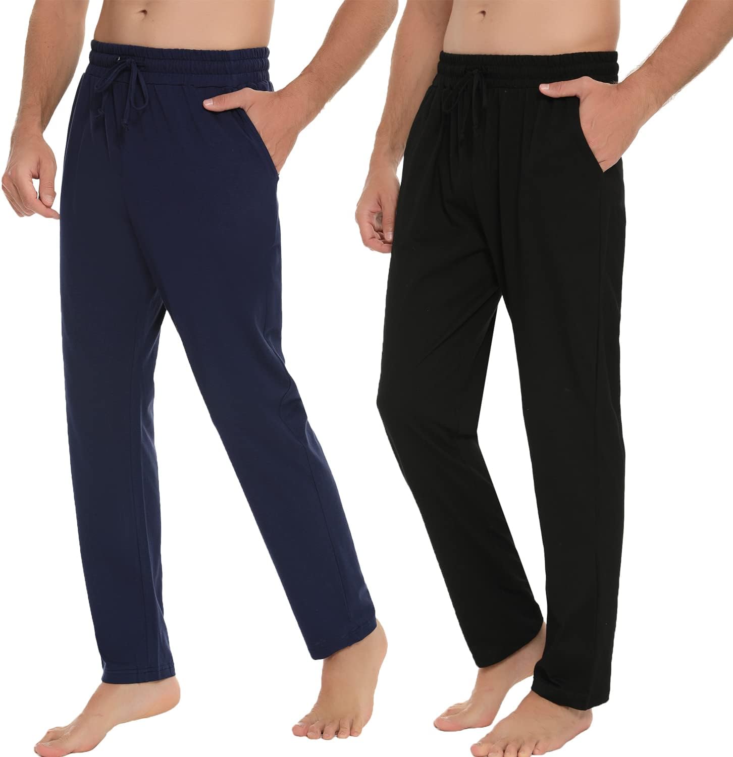 Detalle 2 de Pantalon de pyjama homme Marvmys en 100% coton – long, uni, avec cordon de serrage et poches