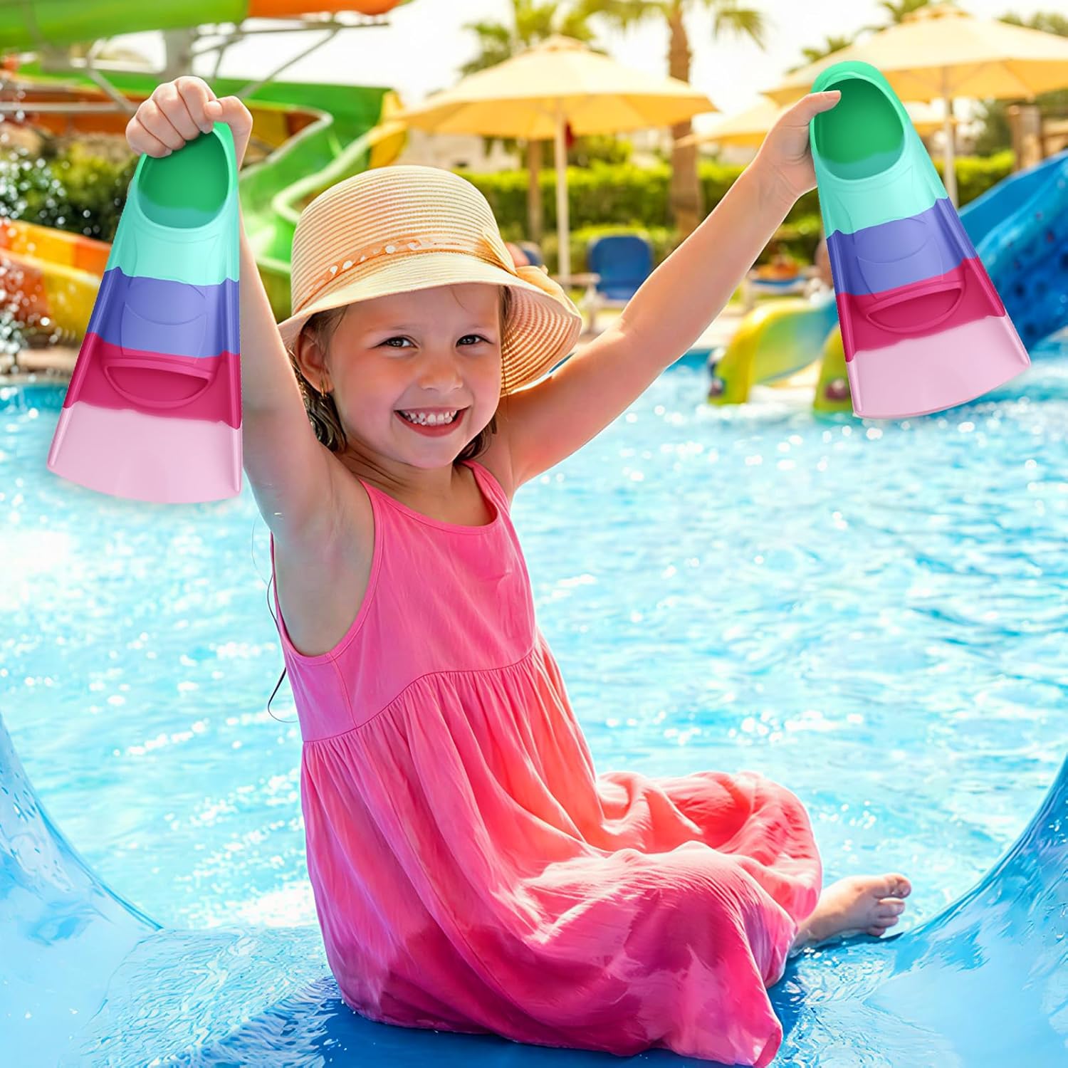 Thumbnail 4 de Gintenco Swim Fins Kids & Adult Training Fins (Travel Size) with Mesh Bag