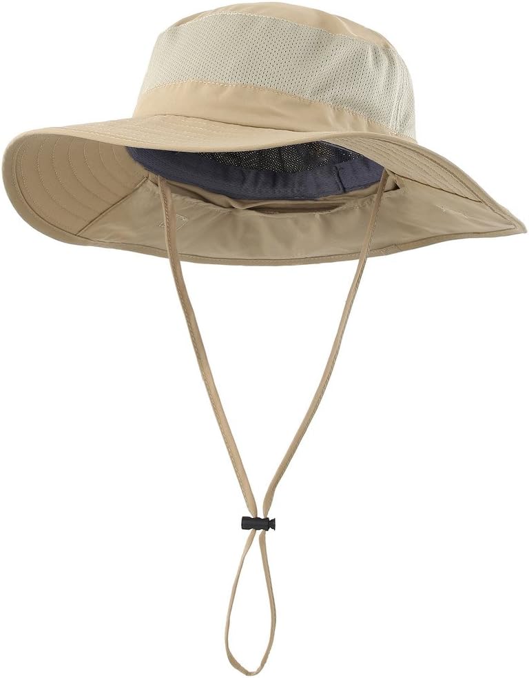 Detalle 2 de Decentron Outdoor UPF 50+ Mesh Sun Hat with Neck Flap and Wide Brim