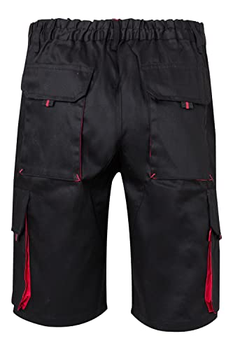 Thumbnail 3 de VELILLA 103007 Bermudas Bicolor Multibolsillos (Negro/Rojo) - Talla 40