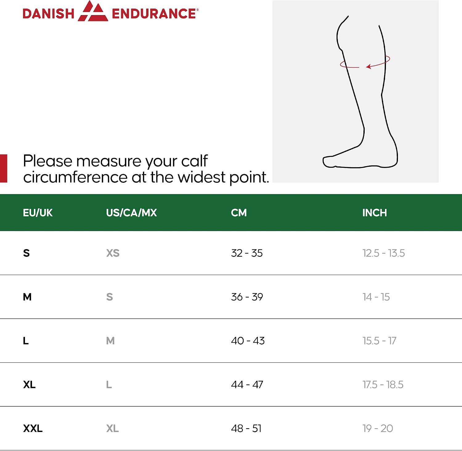 Thumbnail 5 de DANISH ENDURANCE 53000 Calf Compression Sleeves, 21–26 mmHg