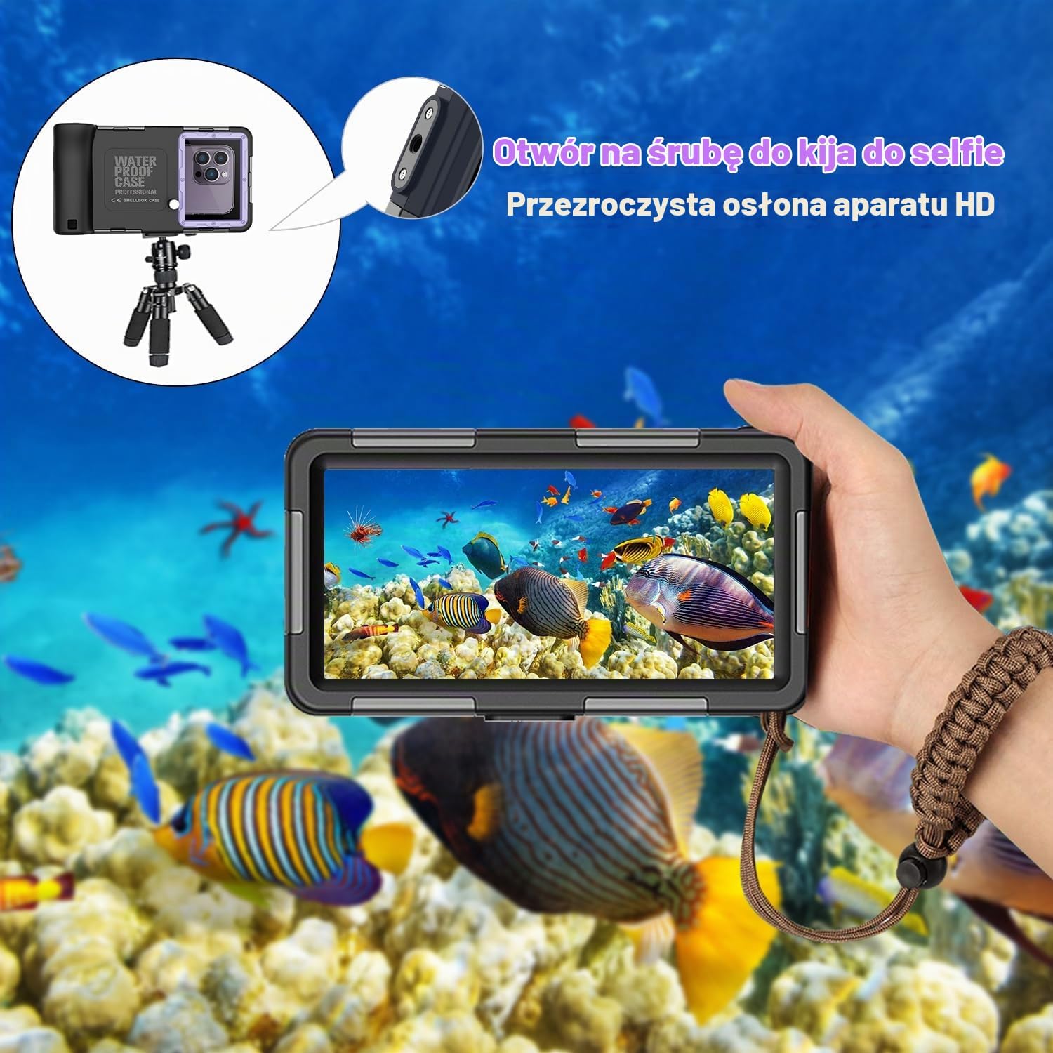 Thumbnail 2 de Djuiofdja etui do nurkowania na telefon, IP68, do 15 m, z regulowanym paskiem