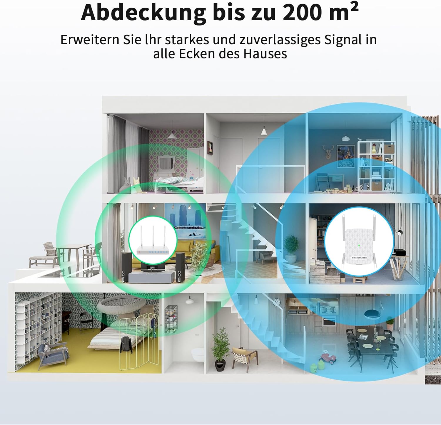 Thumbnail 3 de WLAN-Verstärker 1200 Mbit/s Repeater ⌚📶