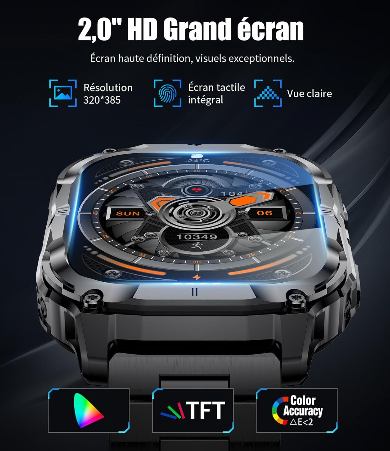 Detalle 2 de LIGE SMART EF22 Montre 2.0" HD