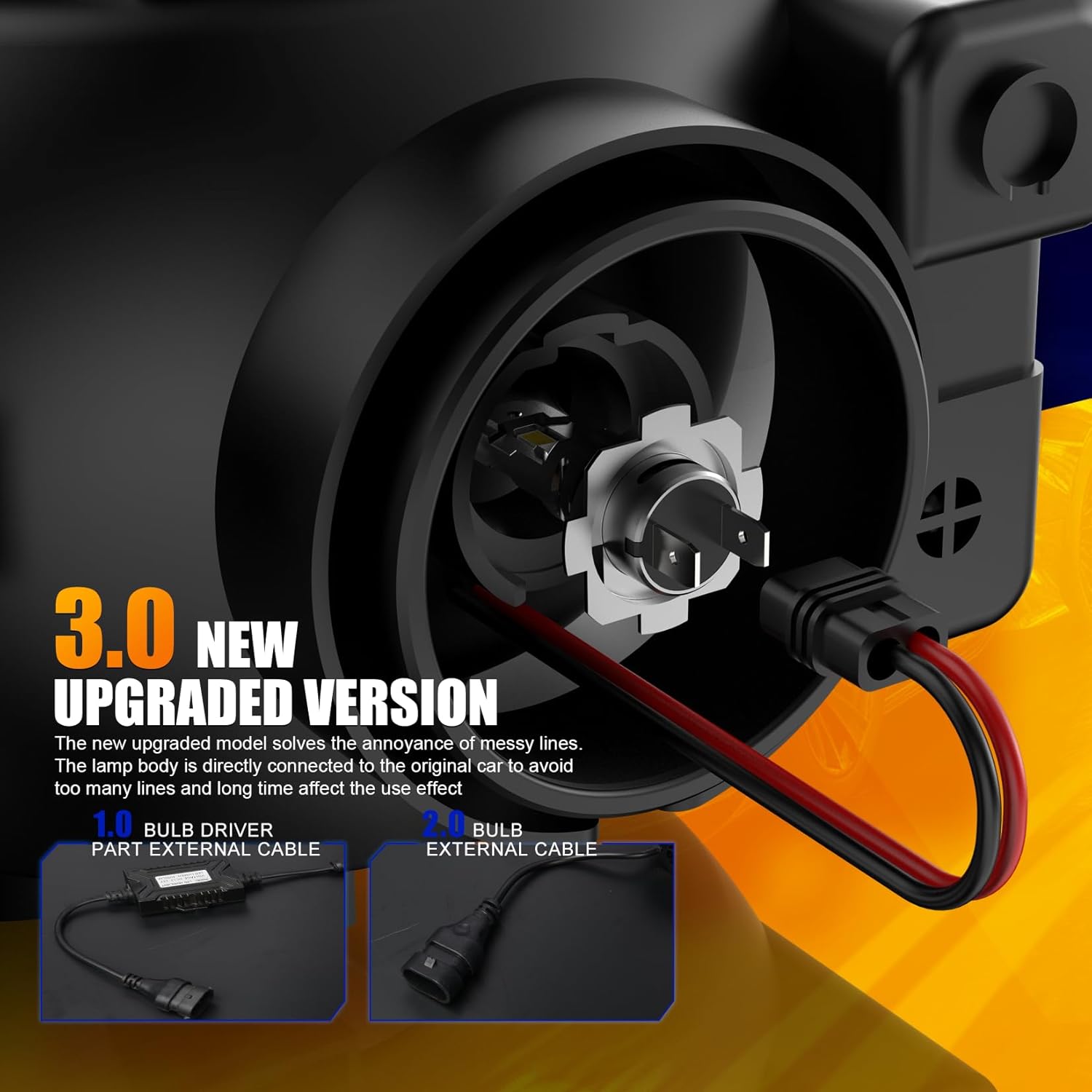 Detalle de FREERAP H7 32,000 lm 6500K headlight bulb pack of 2