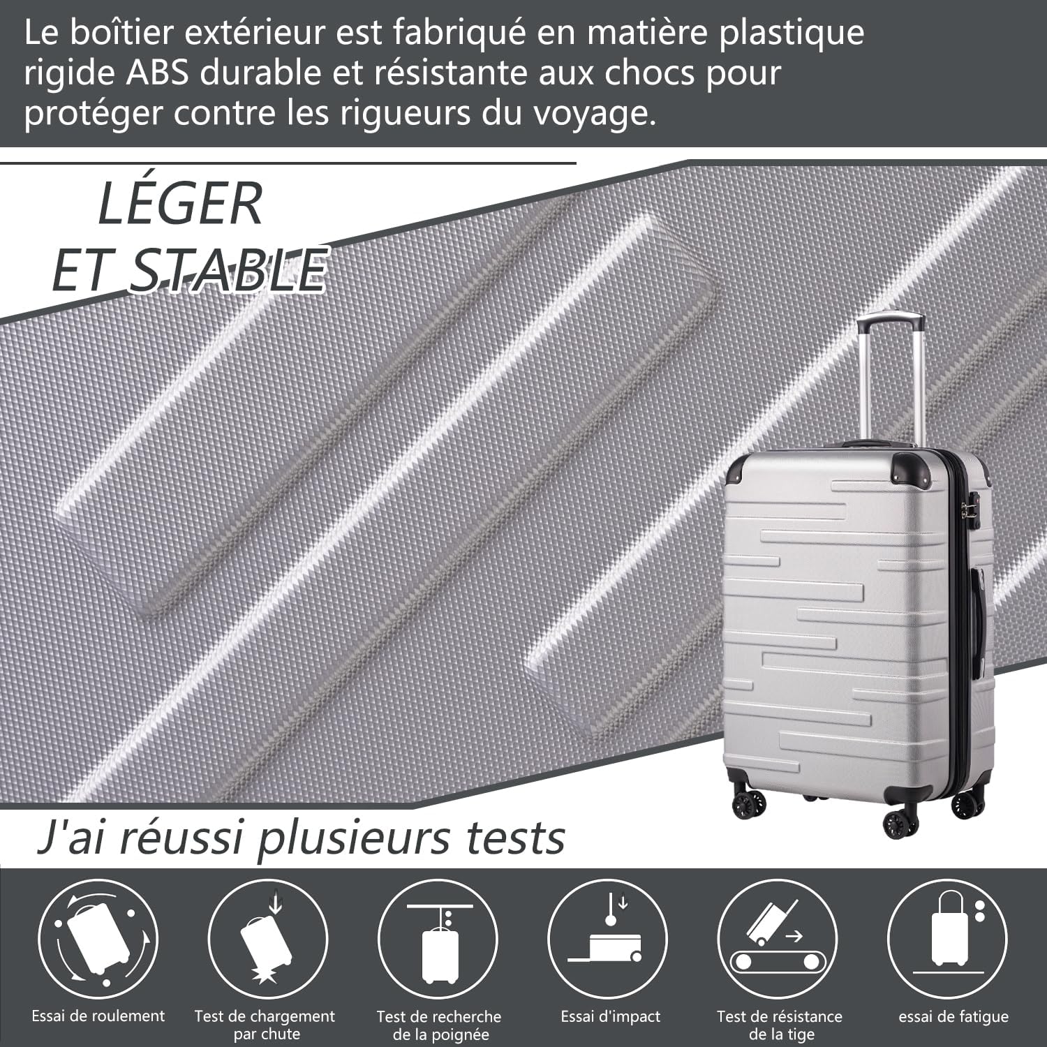 Detalle 2 de COOLIFE Valise 77 cm 93 L Rigide