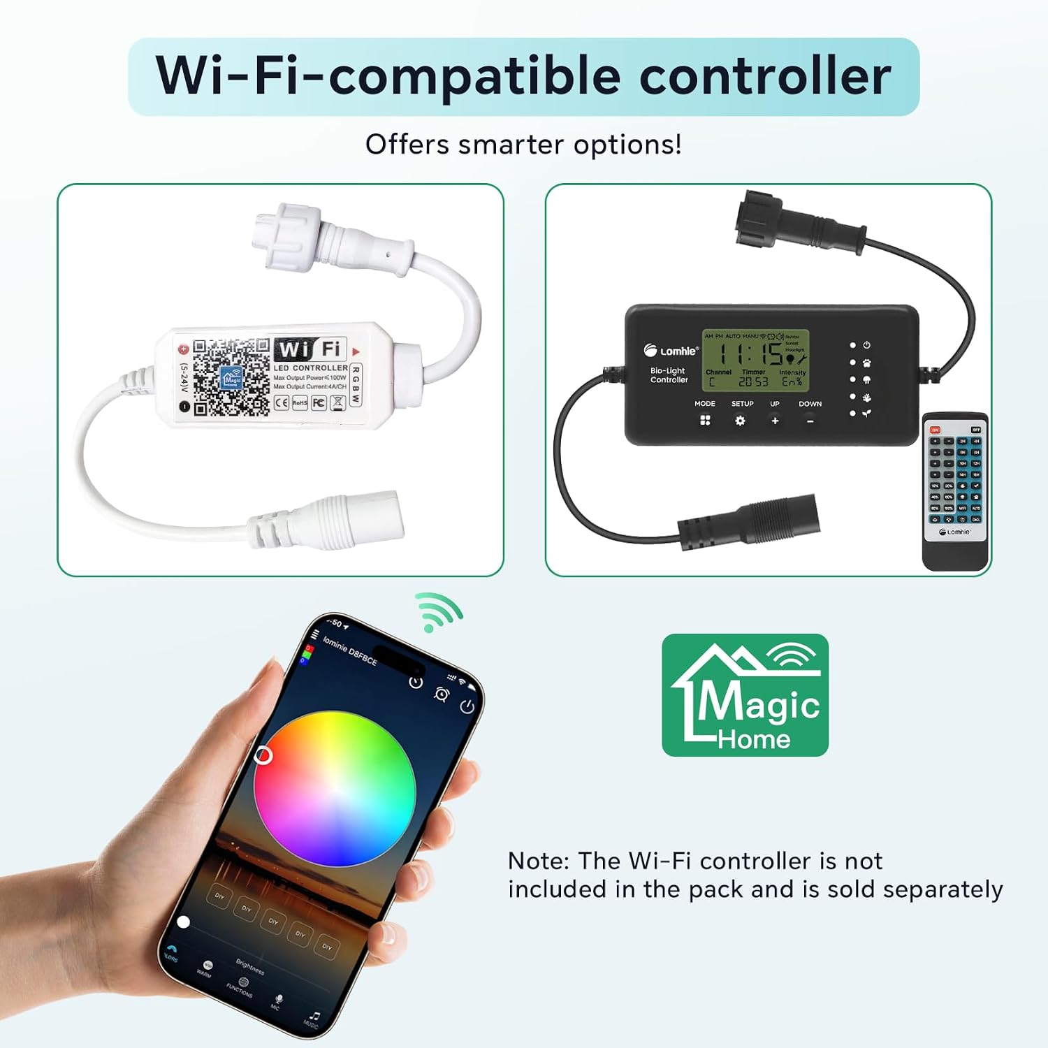 Thumbnail 6 de Lominie 4-Channel Dimmable LED Aquarium Light with Adjustable Gooseneck