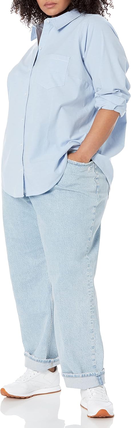 Thumbnail 6 de Amazon Essentials Women’s Regular Fit Long Sleeve Stretch Oxford Button-Down Shirt (Plus Size available)