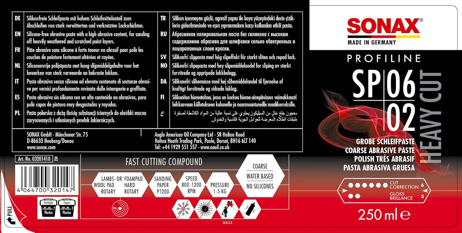 Thumbnail 1 de SONAX SP 06-02 pasta abrasiva 250 ml