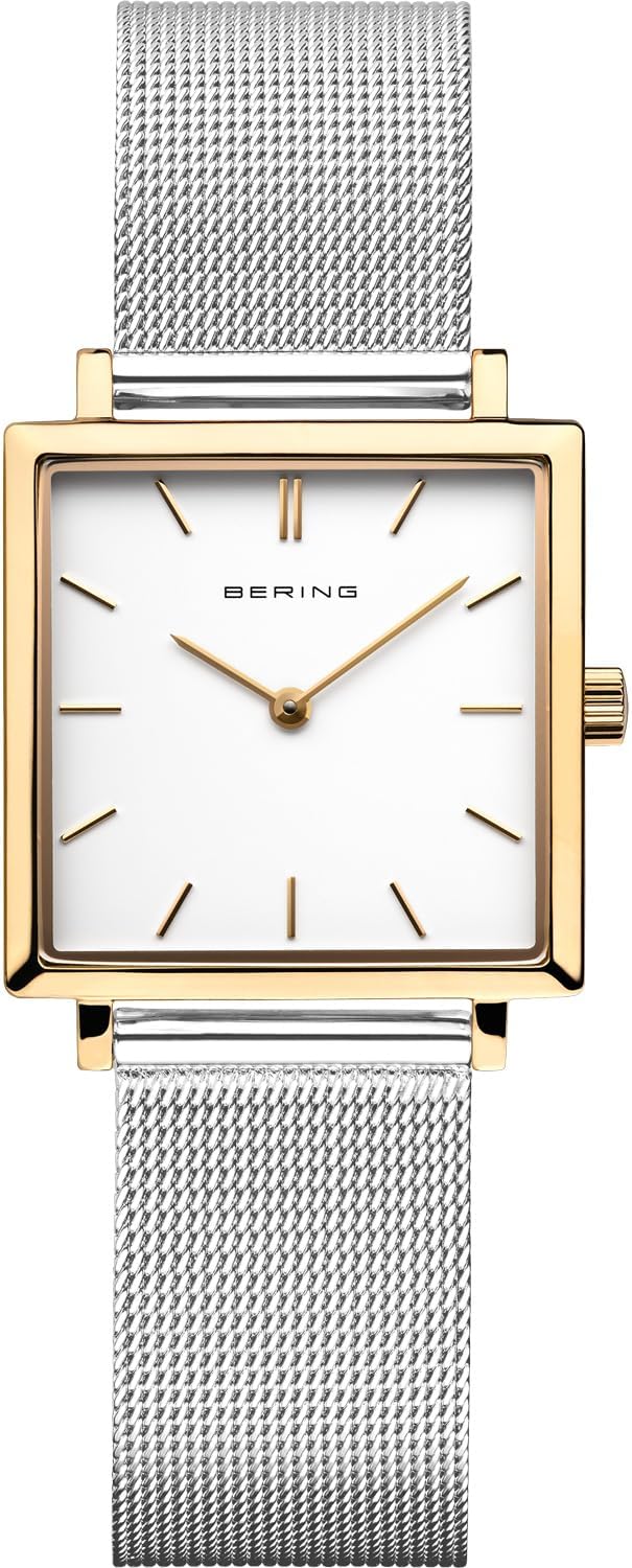 Thumbnail 5 de BERING 18226-334 — Montre femme quartz 26 mm, boîtier acier doré, cadran blanc, bracelet milanais