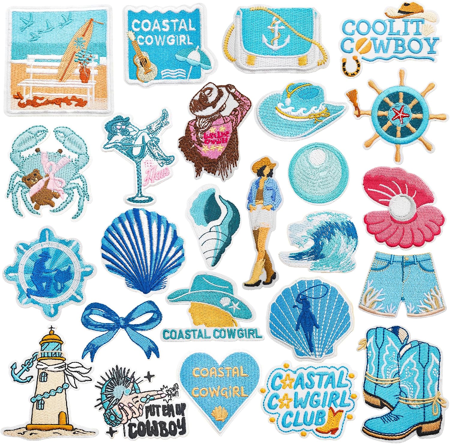 Detalle de Puideon Iron-On Patches, 25-Piece Set
