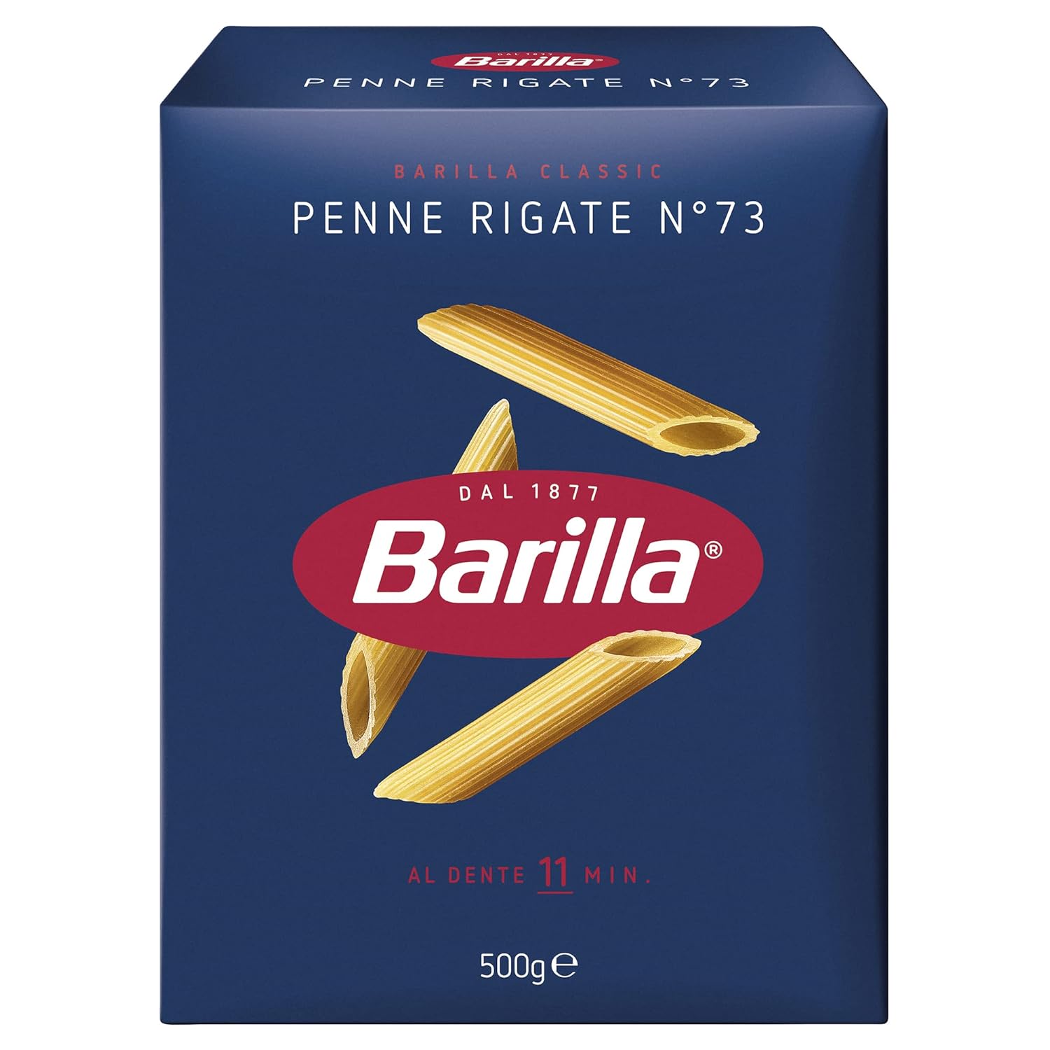 Detalle de Barilla Penne Rigate n.73 – hochwertiger Hartweizen, al dente in ca. 11 Minuten