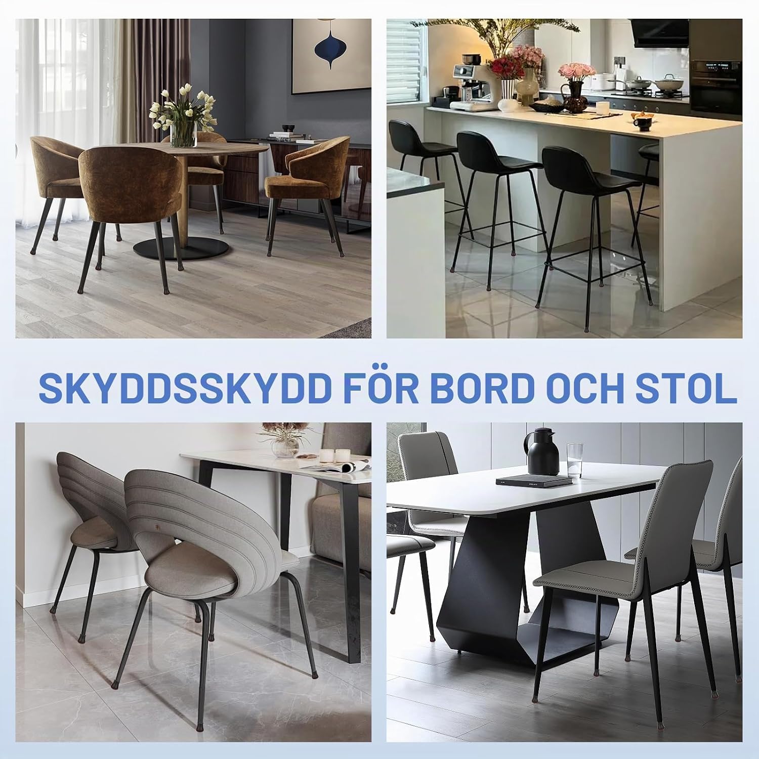 Thumbnail 6 de Ouxayapl MZZYJD-24PCS stolbenskydd, 24-pack med filt för 14–20 mm