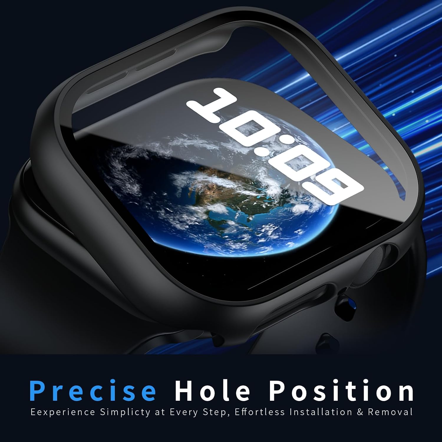 Detalle de 6 Pack Case with Apple Watch Screen Protector 40mm for Series 4/5/SE/6/SE3/SE2/SE, Hard PC Bumper with Anti-Fog HD Tempered Glass Face Cover