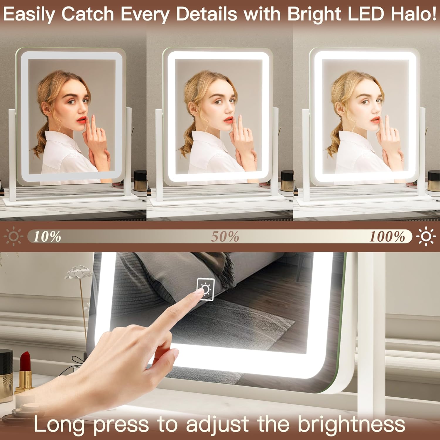 Detalle 2 de FENNIO Vanity Mirror with Lights 15"