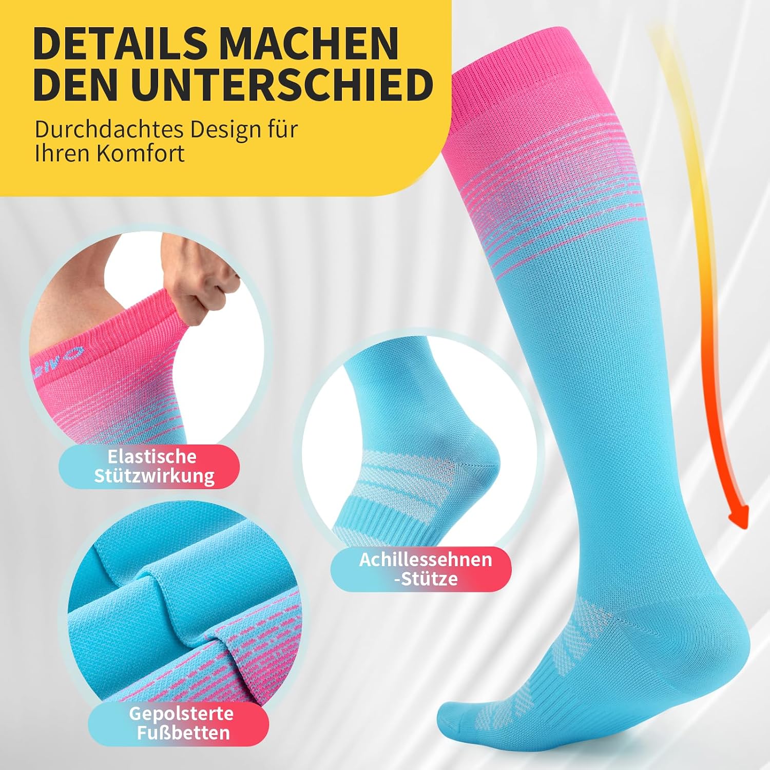 Thumbnail 1 de CAMBIVO Kompressionsstrümpfe Damen 15-20 mmHg 3er Pack