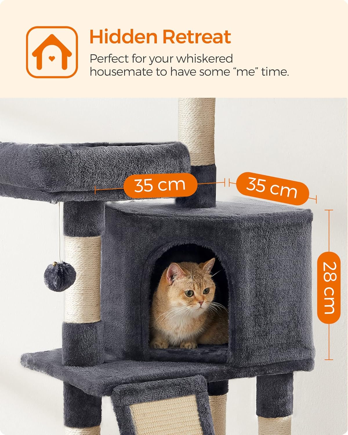 Thumbnail 4 de Feandrea cat tree 115 cm scratching ramp