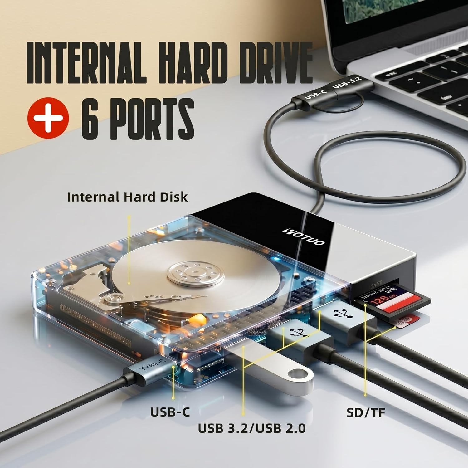 Detalle de YOTUO 1TB External Hard Drive 💾