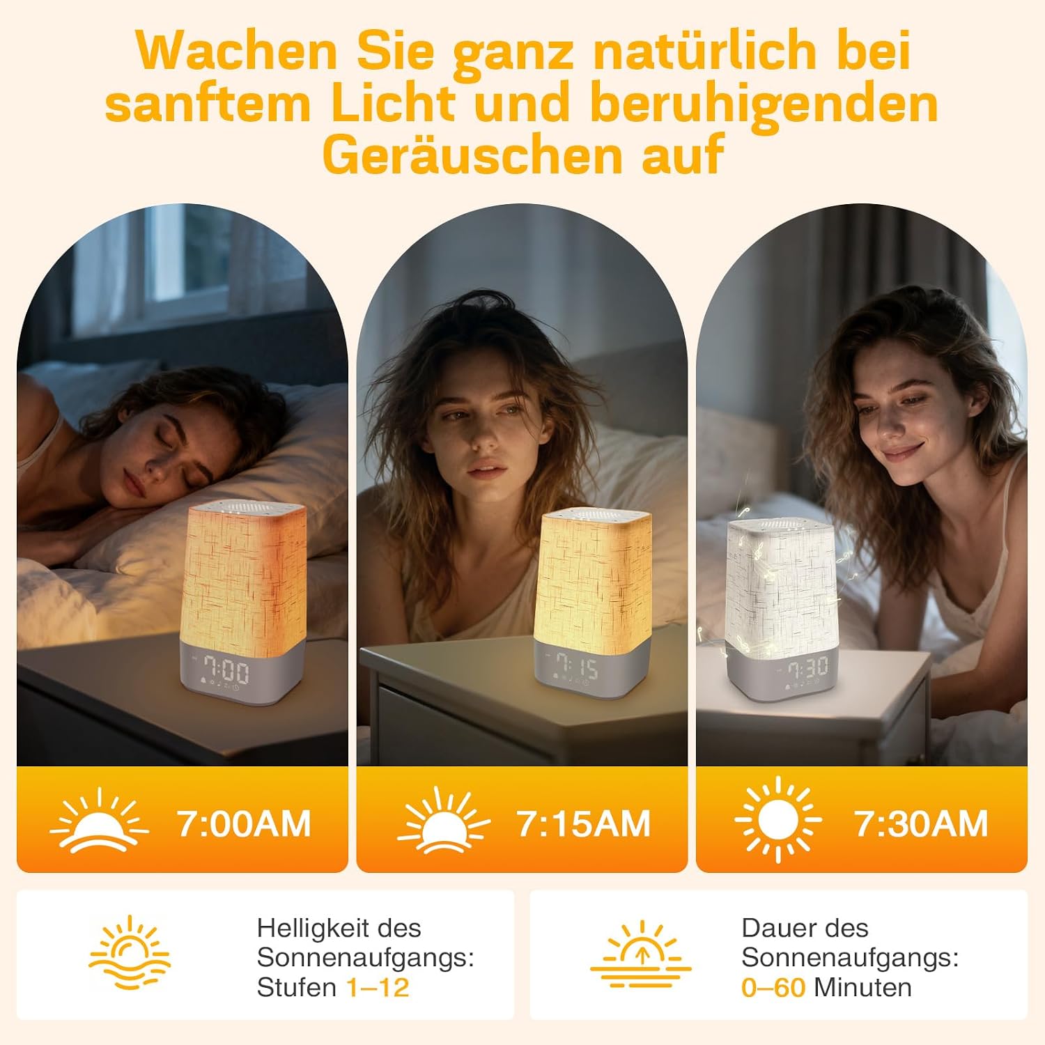 Detalle 2 de MILFECH Tageslichtwecker 60 Minuten Sonnenaufgang