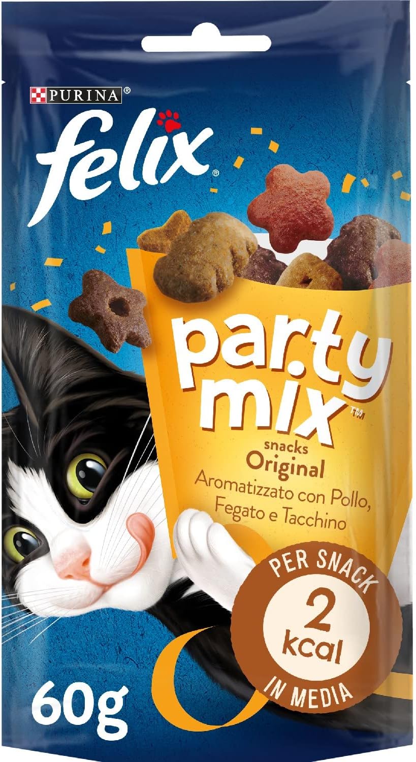 Thumbnail 1 de FELIX Party Mix Snack per Gatti Adulti – 8 Confezioni da 60 g