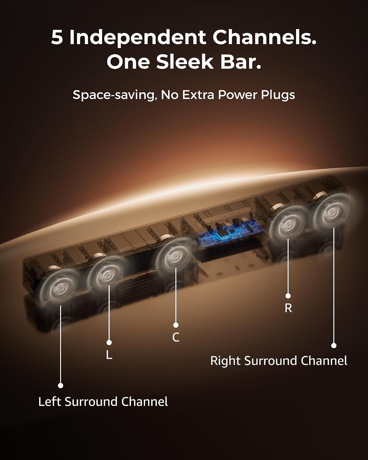 Detalle 2 de ULTIMEA Poseidon M60 Boom 340W 5.1ch soundbar
